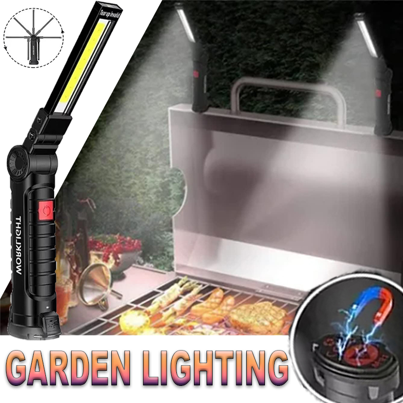 Outdoor Adventure Trips - 마그네틱 후크가있는 휴대용 LED 손전등 야외