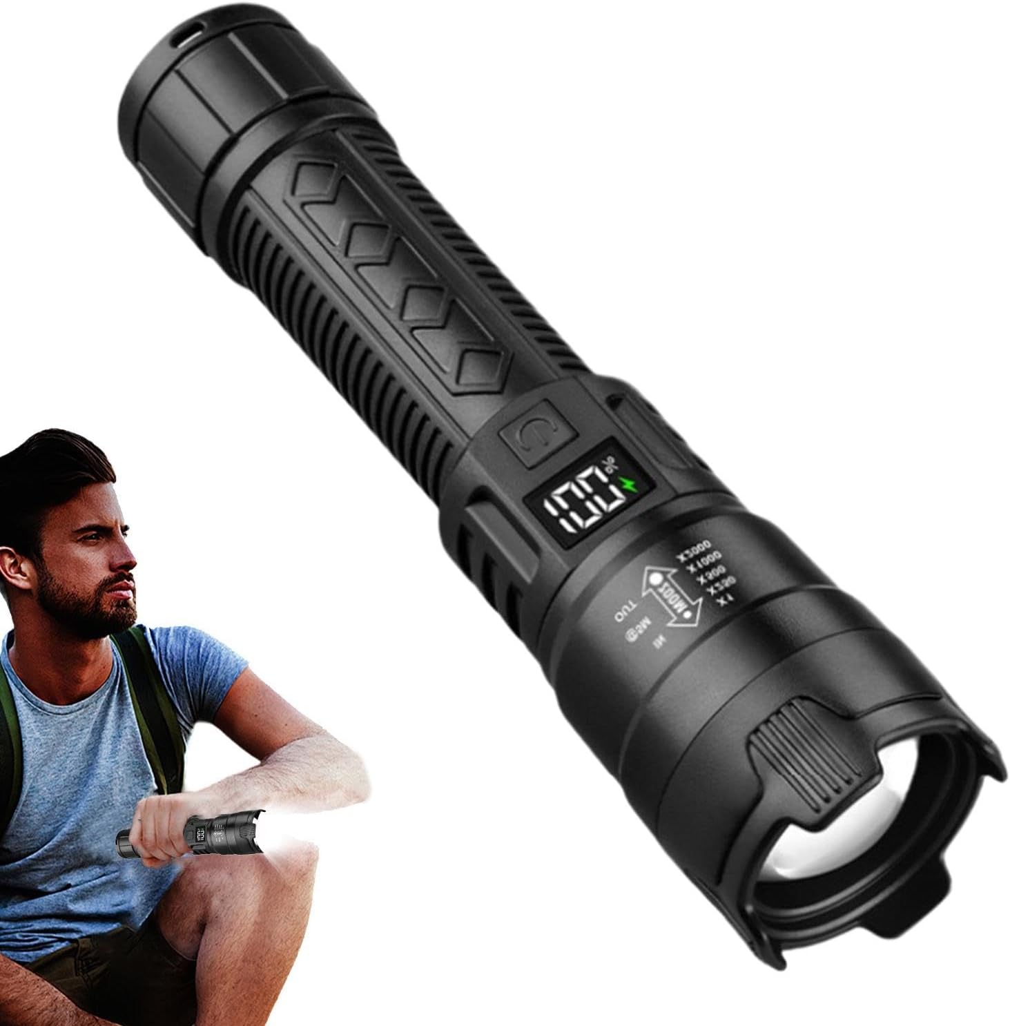 Outdoor Adventure Trips - 전술용 LED 손전등 2000LM USB 충전식