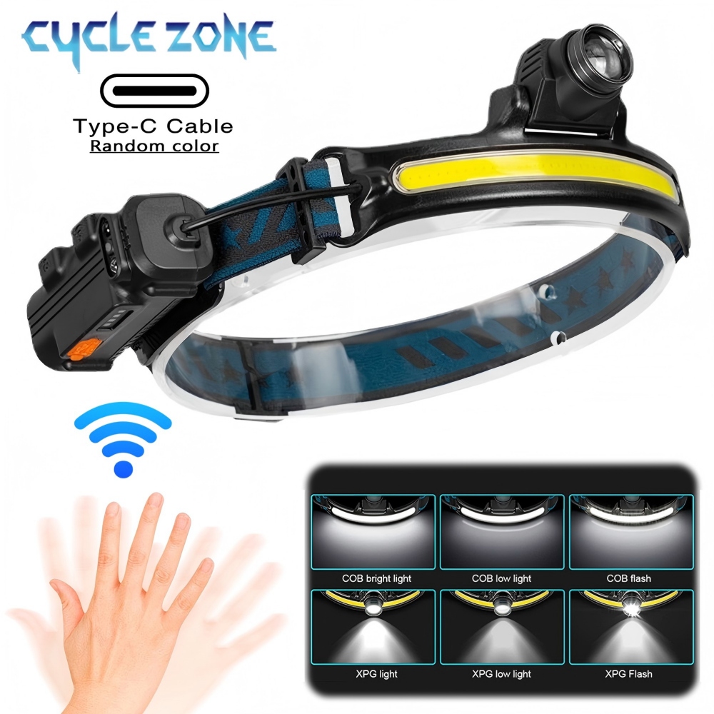 Outdoor Adventure Zone - 강력한 LED 센서 전조등 줌 COB