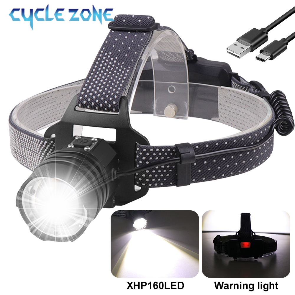 Outdoor Adventure Zone - XHP160 충전식 강력한 LED 헤드라이트, 줌
