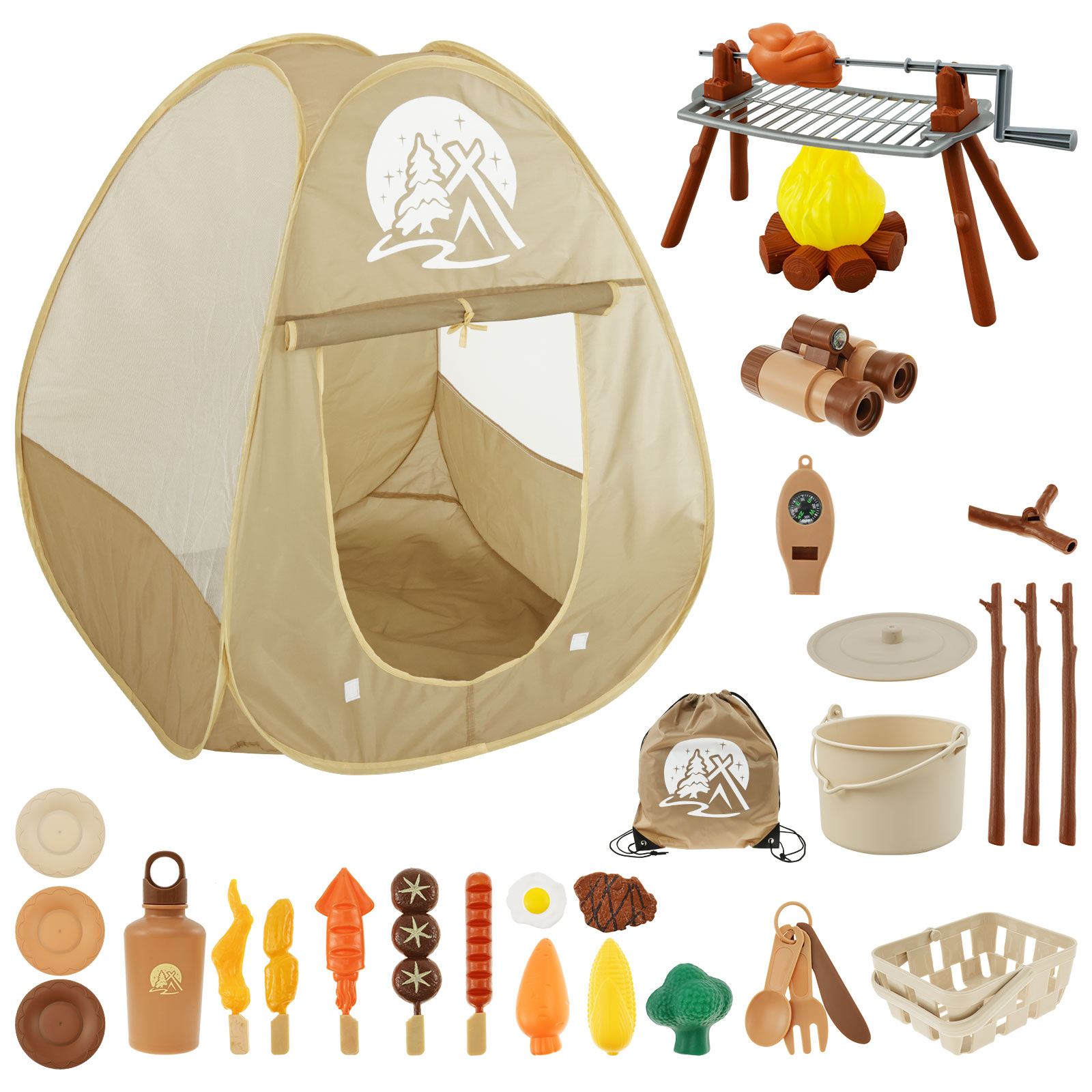 Outdoor Adventure Kit For Kids - 어린이 캠핑 장난감 세트 텐트 팝업