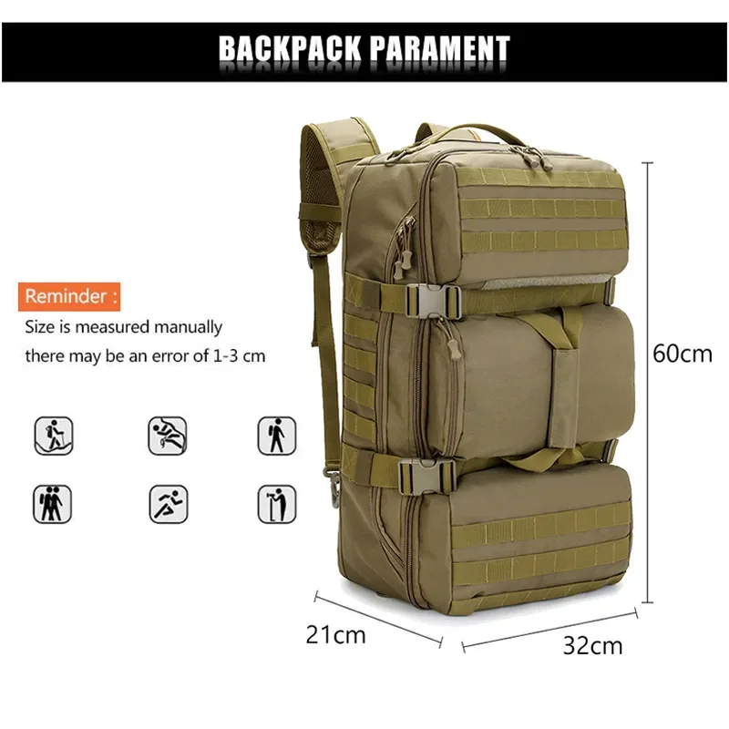 여행 배낭 전술 군사 가방, 방수 하이킹 배낭, 야외  - Outdoor Adventure Backpack 리뷰 및 가격