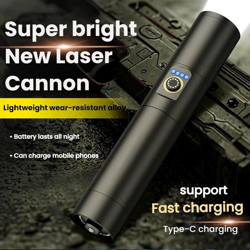 강력한 조명 LED 손전등 Type-C 충전 텔레스코픽 - Outdoor Adventure Trips 리뷰 및 가격
