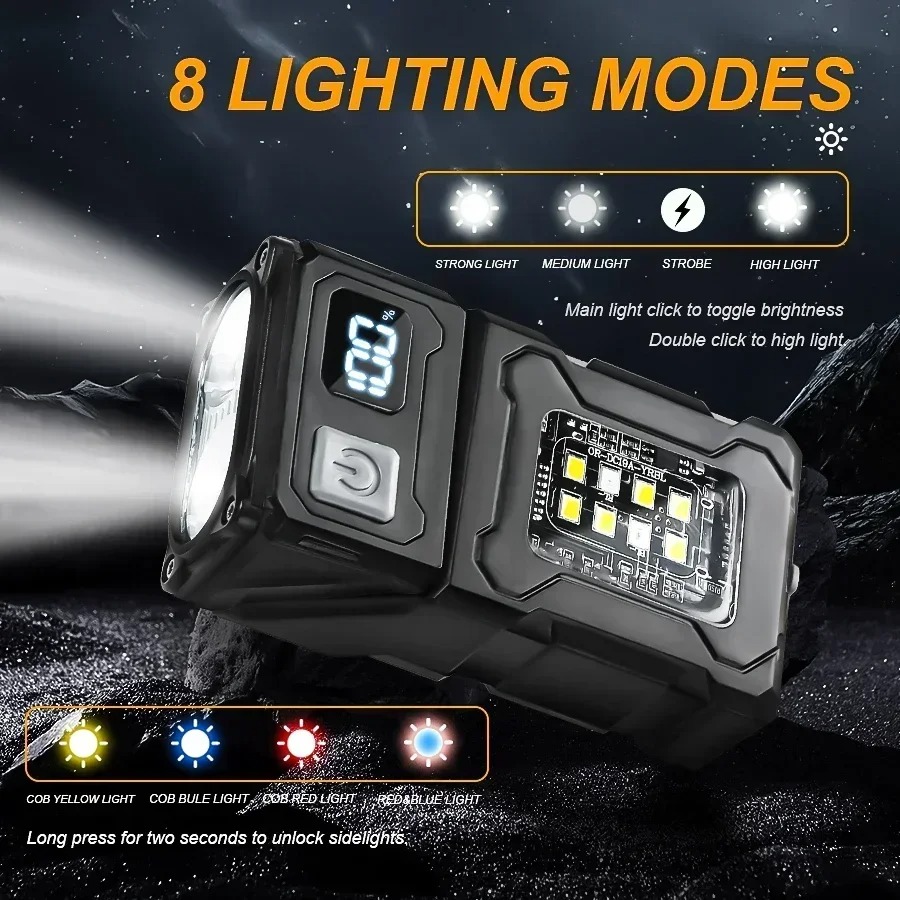 미니 USB 충전식 LED 손전등 테일 마그넷 COB  - Outdoor Adventure Trips 리뷰 및 가격