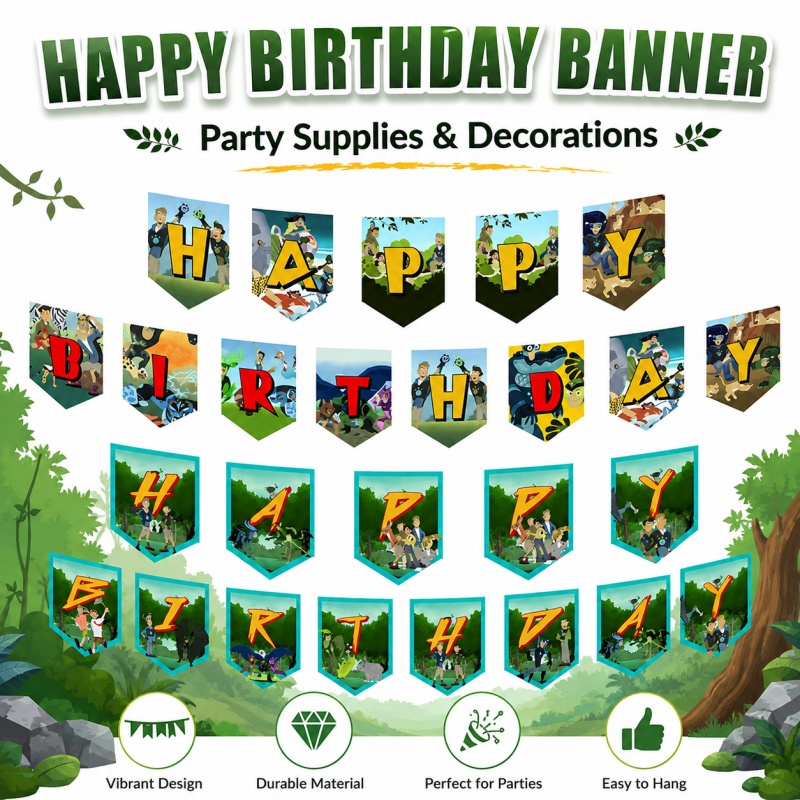 와일드 크라츠 생일 피크닉 휴대용 파티 장식 실내외 친 - Outdoor Adventure Birthday Party 리뷰 및 가격