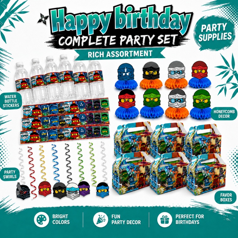 닌자 콤비네이션 생일 파티 장식 세트 실내 및 실외 신 - Outdoor Adventure Birthday Party 리뷰 및 가격